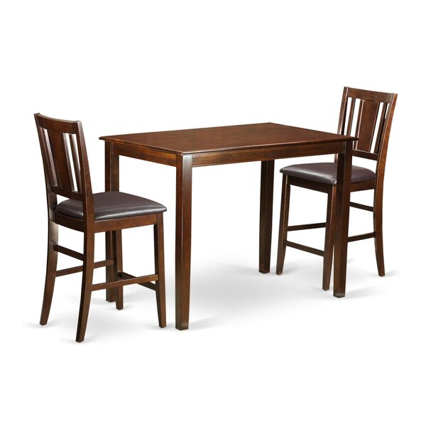 East West Furniture Dining Counter Height Table & 2 Bar Stools, Yarmouth YABU3-MAH-LC - main